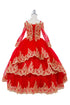 Bliss Girls Glitter Tulle Gold Coil Lace Flower Girl Junior Bridesmaid Dress, Sizes 2-16 - SophiasStyle.com